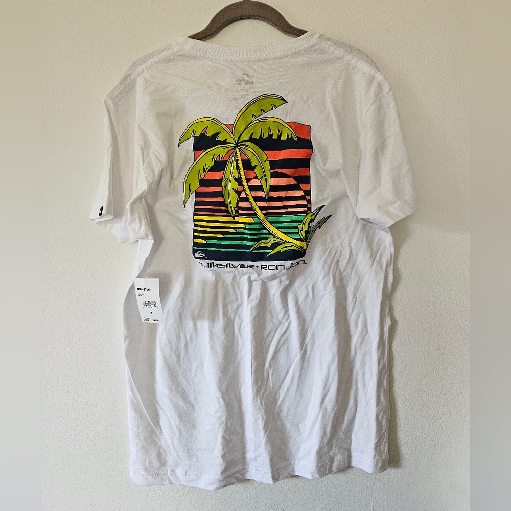 NWT quiksilver sunset palm tree graphic t shirt